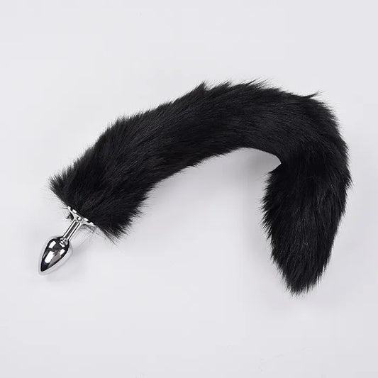 Fox Tail With Metal Anal-Butt Plug