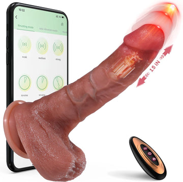 Realistic Thrusting Dildo Vibrator Sex Toy - App and Remote Control Dildos