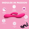 10X Flexible Silicone Rabbit Vibrator - Pink