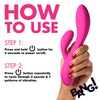 10X Flexible Silicone Rabbit Vibrator - Pink